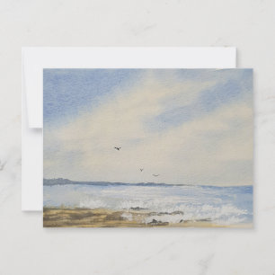 Cartão Postal Pintura na praia