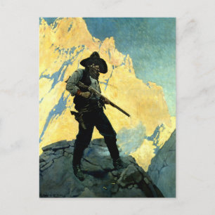 Cartão Postal Pintura Ocidental de N C Wyeth “Última Resistência