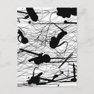 Cartão Postal Pintura original em formato preto