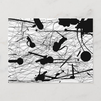 Cartão Postal Pintura original em formato preto