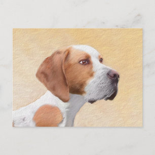 Cartão Postal Pintura Ponteiro - Arte Cachorra Original