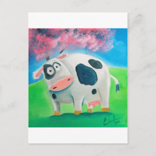 Cartão Postal Pintura popular de vaca bonita Gordon Bruce