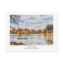 Pintura por Aquarela do Central Park Nova Iorque