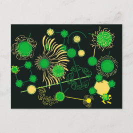 Cartão Postal Pintura por perfuração