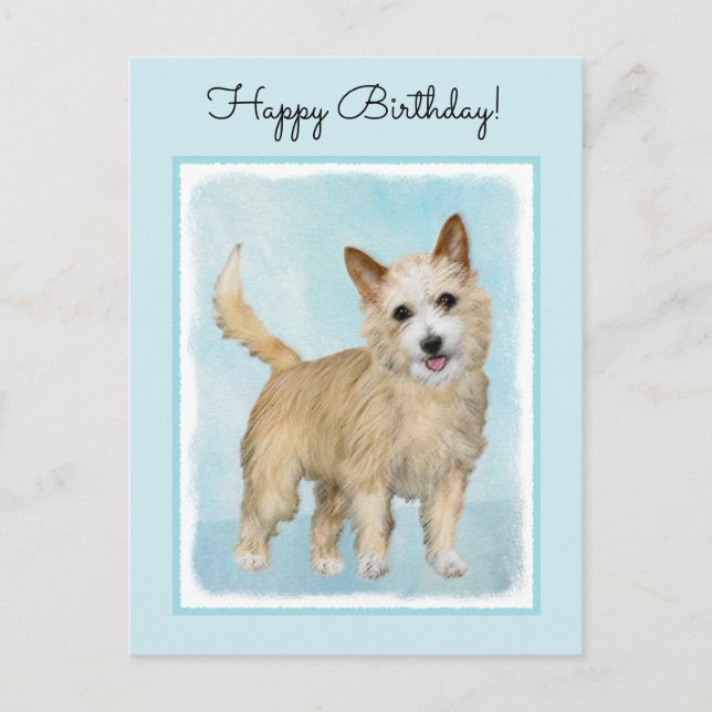 Cartão Postal Pintura Portuguesa do Podengo Pequeno - Arte Origi (Frente)