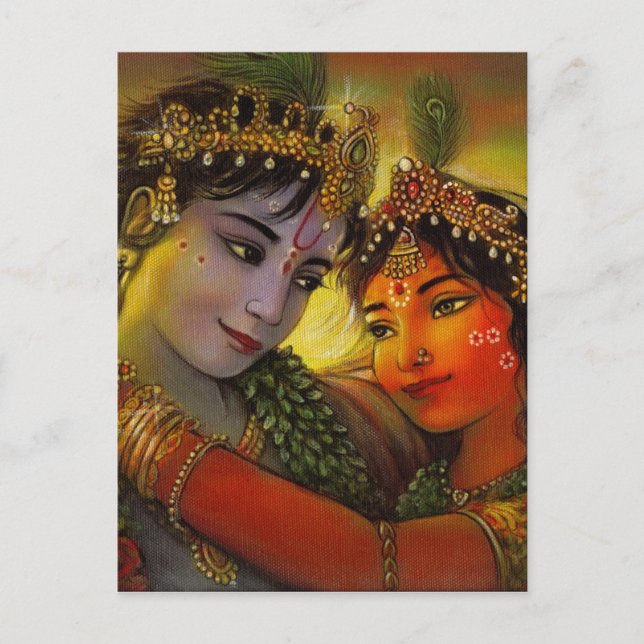 CARTÃO POSTAL PINTURA RADHA KRISHNA CLASSIC (Frente)