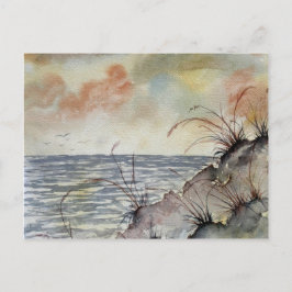 Cartão Postal pintura sazonal outono cores