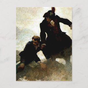 Cartão Postal Pintura “Sequestrado” por NC Wyeth