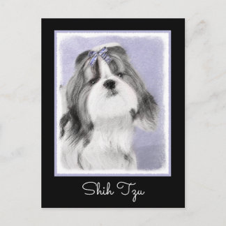 Cartão Postal Pintura Shih Tzu - Arte Cachorosa Original