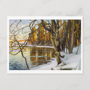 Cartão Postal Pintura Sol de Inverno por Westerholm