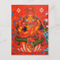 PINTURA SUDANESE INDiana TANJORE SARASWATI