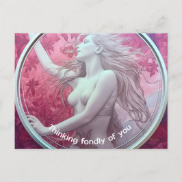 Cartão Postal Pintura surreal da Flora