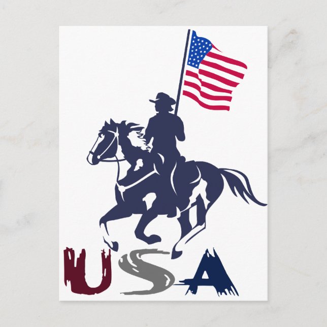 Cartão Postal Pintura USA da Equipe de Drill (Frente)