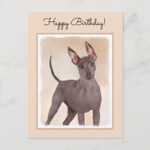Cartão Postal Pintura Xoloitzcuintli - Arte Cachorra Original