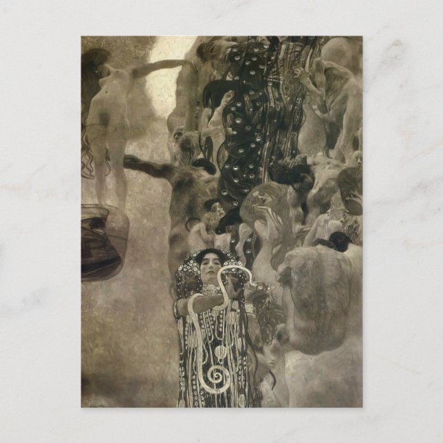 Cartão Postal Pinturas do Teto da Universidade Gustav Klimt-Vien (Frente)