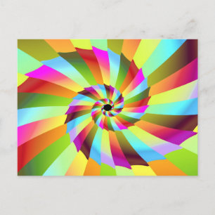 Cartão Postal PinWheel 6 Arte Fractal Fina