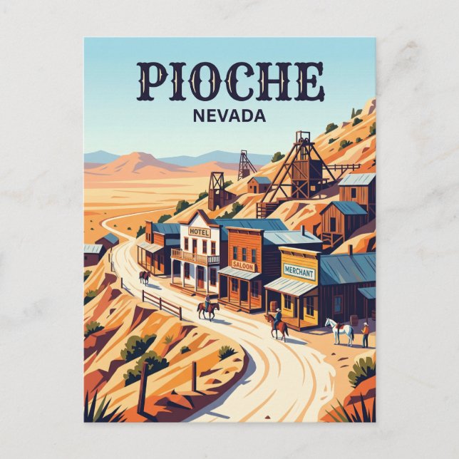 Cartão Postal Pioche EUA (Frente)