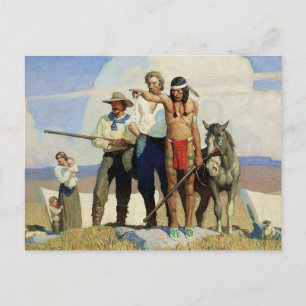 Cartão Postal Pioneiros da Arte Ocidental por NC Wyeth