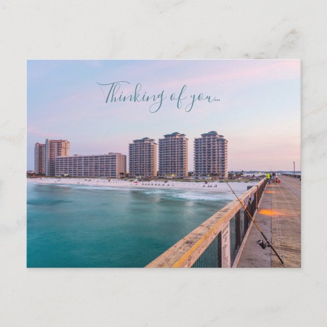 Cartão Postal Pior Nave Navarre Beach Florida A Pescar O Pensame (Frente)