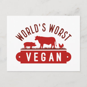 Cartão Postal Pior Vegan do Mundo