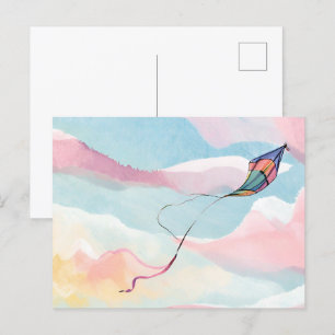 Cartão Postal pipa voadora   Aircolor Sky