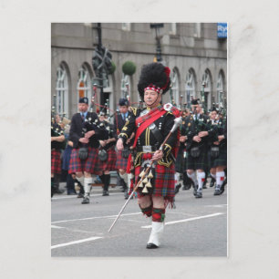 Cartão Postal Pipeband escocesa