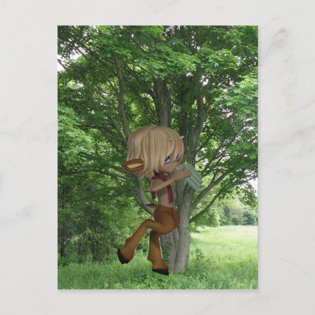 Cartão Postal Piping Satyr (Frente)