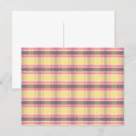 Cartão Postal Pipoca Amarelo Bublegum Pink Café Xadrez Marrom