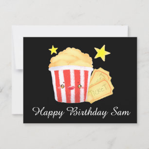 Cartão Postal Pipoca E Bilhetes Noturnos De Filme