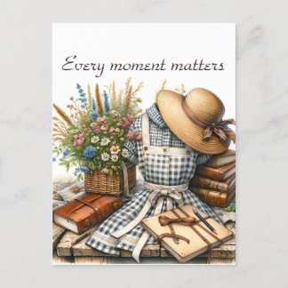 Cartão Postal Piquenique central do Vintage Cottage