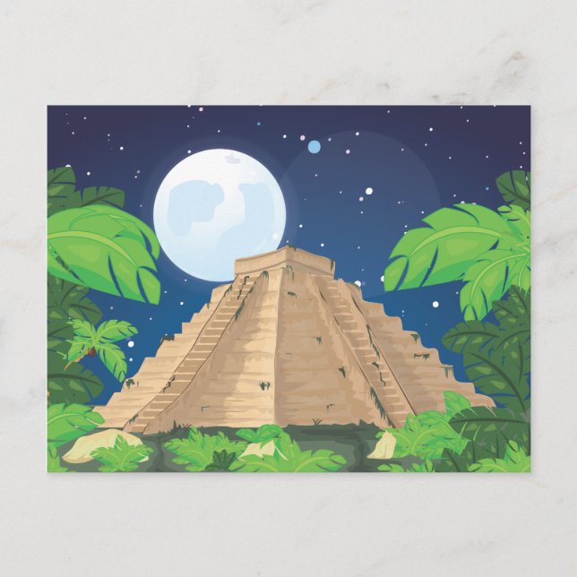 Cartão Postal Pirâmide Aztec (Frente)