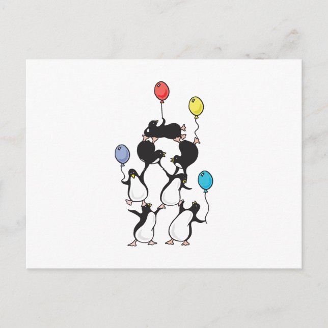 Cartão Postal pirâmide de pinguim (Frente)