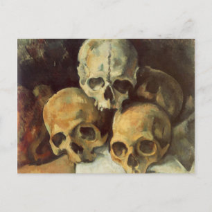 Cartão Postal Pirâmide de Skulls Vintage Halloween