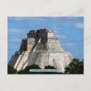 Cartão Postal Pirâmide Do Mágico, Uxmal, México