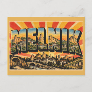 Cartão Postal Pirâmides de Arenito Melnik Casas de Pedra Arte
