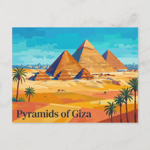 Cartão Postal Pirâmides de Gizé Egito