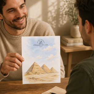 Cartão Postal Pirâmides de Gizé Egito Arquitetura Paisagem
