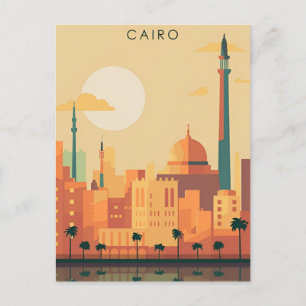 Cartão Postal Pirâmides do Cairo do viagens vintage Egito e Giza