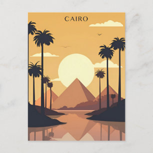 Cartão Postal Pirâmides do Cairo do viagens vintage Egito e Giza
