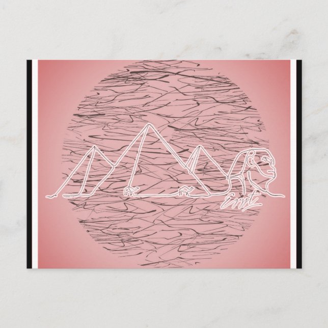 Cartão Postal Pirâmides do Egito - Viagem Rosa Rosa (Frente)