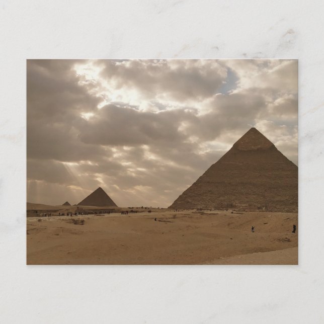 Cartão Postal Pirâmides Egípcias de Gizé, Cairo (Frente)