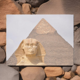 Cartão Postal Pirâmides Esfinge Faraó Egito Antigo Viagem Giza