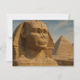 Cartão Postal Pirâmides Esfinitas Antigas, Arte Postária Mística