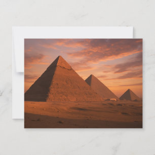 Cartão Postal Pirâmides Incríveis Cartão-Postal Egípcio Sunset