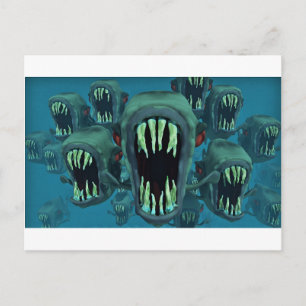 Cartão Postal Piranhas Peixes Personalizados Personalizam Annive