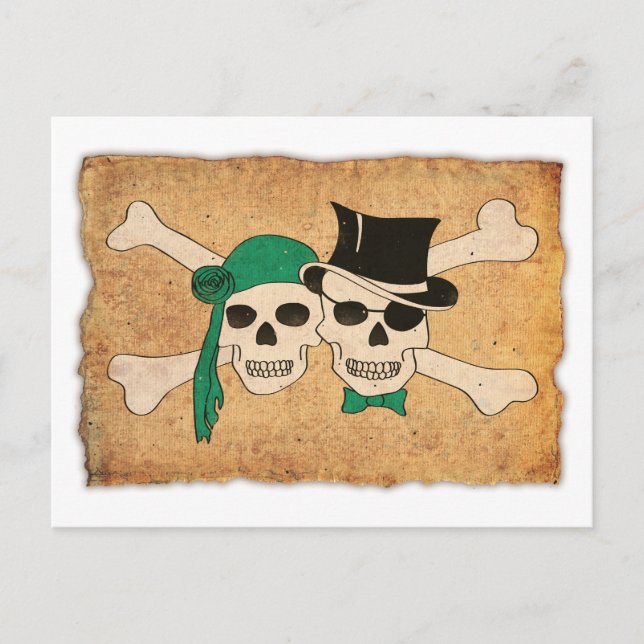 Cartão Postal pirata e homem (Frente)