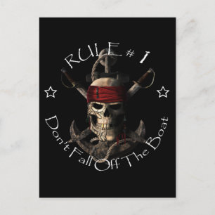 Cartão Postal Pirata Engraçado Dizendo Não Caiam Do Pirata Do Ba