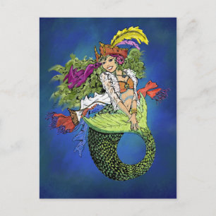 Cartão Postal Pirata Mermaid