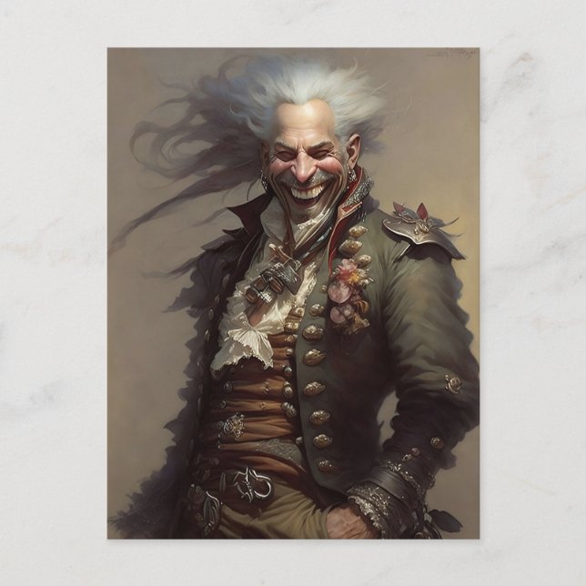 Cartão Postal pirata rindo (Frente)