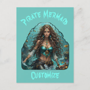Cartão Postal Pirata - Sereia Lady Thunder_Cove
